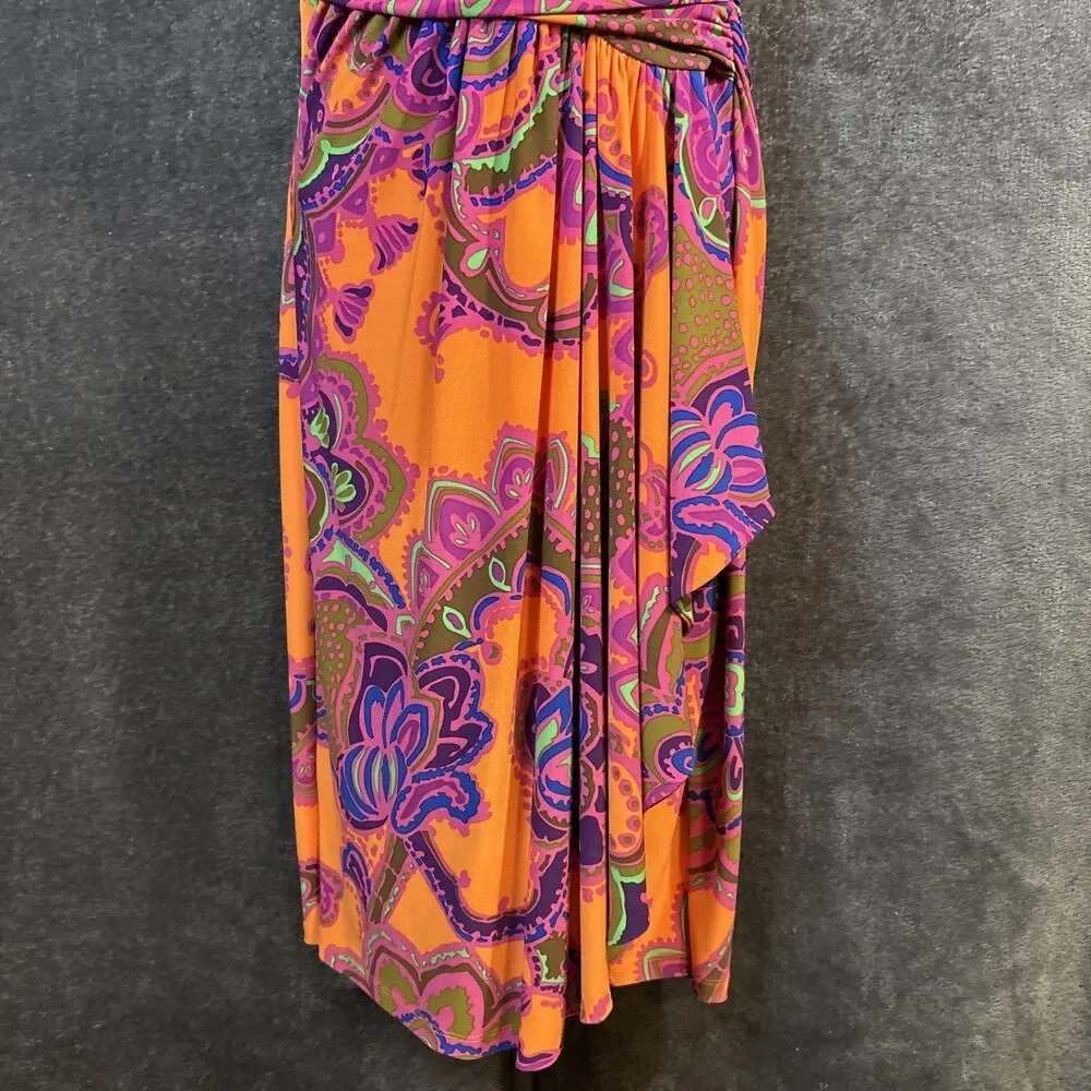 LAUREN RALPH LAUREN MULTICOLOR ABSTRACT PRINT DRESS SZ 6 NWT - Picture 5 of 15